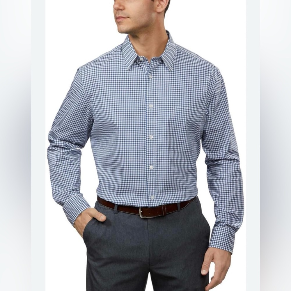 Tommy Hilfiger men’s size 17 1/2 (32/33)XL button-down dress shirt slim fit,